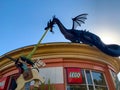 Lego Retail Building Exterior Dragon Downtown Disney