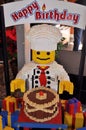 Lego sculpture Happy Birthday