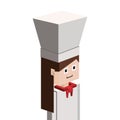 lego silhouette with half body female chef