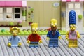 Lego Simpsons minifigures. Lego is an interlocking brick system collected around the world.