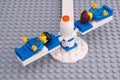 Lego spinning G-force astronaut training machine with two astronauts minifigures