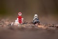 Lego Star Wars minifigure stormtrooper on speeder Royalty Free Stock Photo