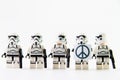 The lego Star Wars movie Stomtrooper mini figures. Royalty Free Stock Photo