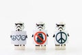 The lego Star Wars movie Stomtrooper mini figures.