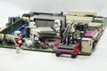 Lego starwars character assembling cpu on motherboard