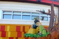 Lego statue of Snow White and Bashful at Disney World at Orlando, Florida