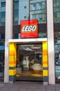 Lego store toy brand shop with logo portrait format in Stuttgart, Germany