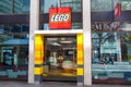 Lego store toy brand shop with logo in Stuttgart, Germany