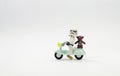 Lego stormtrooper riding scooter