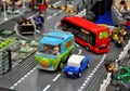 Lego street with cars
