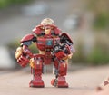 Lego super hero Iron man in hulkbuster Royalty Free Stock Photo