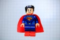 Lego superman in flight Royalty Free Stock Photo