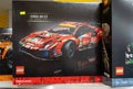 LEGO Technic Ferrari 488 GTE on shelf toys store. Minsk, Belarus - January 19, 2024 Royalty Free Stock Photo