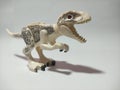 LEGO Tirex Miniature Red Eyed Dinosaur, on a white background Royalty Free Stock Photo