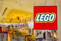 Lego logo toy retail shop window