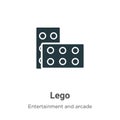 Lego vector icon on white background. Flat vector lego icon symbol sign from modern entertainment and arcade collection for mobile