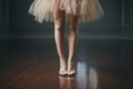 Legs of ballerina shoe art. Generate Ai