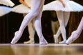 Legs of ballerinas dancing in ballet Royalty Free Stock Photo