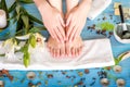 Legs care in spa Royalty Free Stock Photo