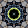 Dummies with jeans, seen through kaleidoscope