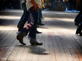 Legs close up of line dance traditional western folk music dancers Royalty Free Stock Photo