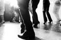 Legs of dancing people at the party Royalty Free Stock Photo