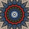 Dummies with jeans, seen through kaleidoscope