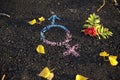 Gender symbol on asphalt, gender concept Royalty Free Stock Photo