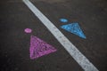 Gender symbol on asphalt, gender concept Royalty Free Stock Photo