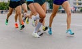 legs group runners, female and male Royalty Free Stock Photo