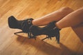 Legs in high heel shoes Royalty Free Stock Photo