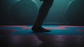 Legs of male boxer with skipping rope Royalty Free Stock Photo