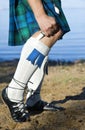 Legs of the man in kilt Royalty Free Stock Photo