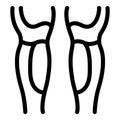 Legs muscle icon outline vector. Body muscle