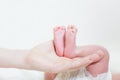 Legs of the newborn baby Royalty Free Stock Photo