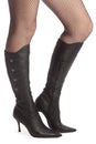 Legs in panty-hose and top-boots Royalty Free Stock Photo