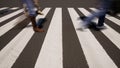 Legs pedestrian crossing Urban people crowd City life zebra road 3d