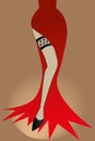 The legs of a revue girl - Stock Illustration Royalty Free Stock Photo