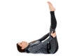 Legs Up The Wall Viparita Karani Yoga Pose Royalty Free Stock Photo