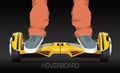 Legs on wheel selfbalance electric hover board