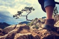 Legs of a woman tourist Royalty Free Stock Photo