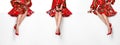 legs woman wearing red dress and high heels shoes Royalty Free Stock Photo