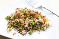 legume salad with almonds Royalty Free Stock Photo