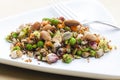 legume salad with almonds Royalty Free Stock Photo