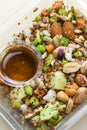 legume salad with almonds Royalty Free Stock Photo