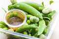 legume salad with dressing Royalty Free Stock Photo