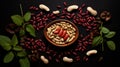 Leguminous beans background