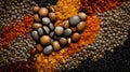 Legumes group lentils background Royalty Free Stock Photo