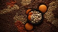 Legumes group lentils background Royalty Free Stock Photo