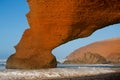 Legzira stone arch, ruined now, Atlantic Ocean, Morocco
